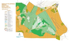 8 agosto 2015 Mappa per orienteering al Bosco di Collestrada (PG)